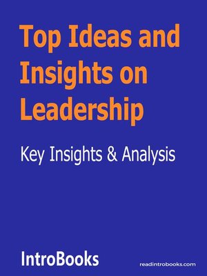 cover image of Top Ideas and Insights on Leadership